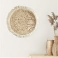 thumbnail image 6 of DwellJoy Handwoven 36 Boho Rattan Wall Art, Natural Fiber Circle Decor for Living Room, Bedroom, Home - Macrame Hanging Pendant, 6 of 6
