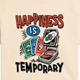thumbnail image 2 of Uno - Happiness is Temporary - Juniors Cropped Graphic T-Shirt, 2 of 4