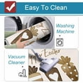 thumbnail image 4 of Kitchen Rugs and Mats Set of 2 Non-Slip Area Runner Retro Watercolor Love Heart Carrot Easter Standing Doormats Absorbent Soft Floor Carpet for Bedroom Bathroom Front of Sink Brown Wood Grain, 4 of 6
