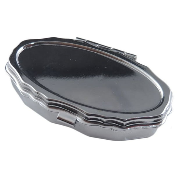 Pastillero Metal 2 Compartimentos Recipiente Organizador de Medicina Caja de Vitamina para Viajar al Aire Libre