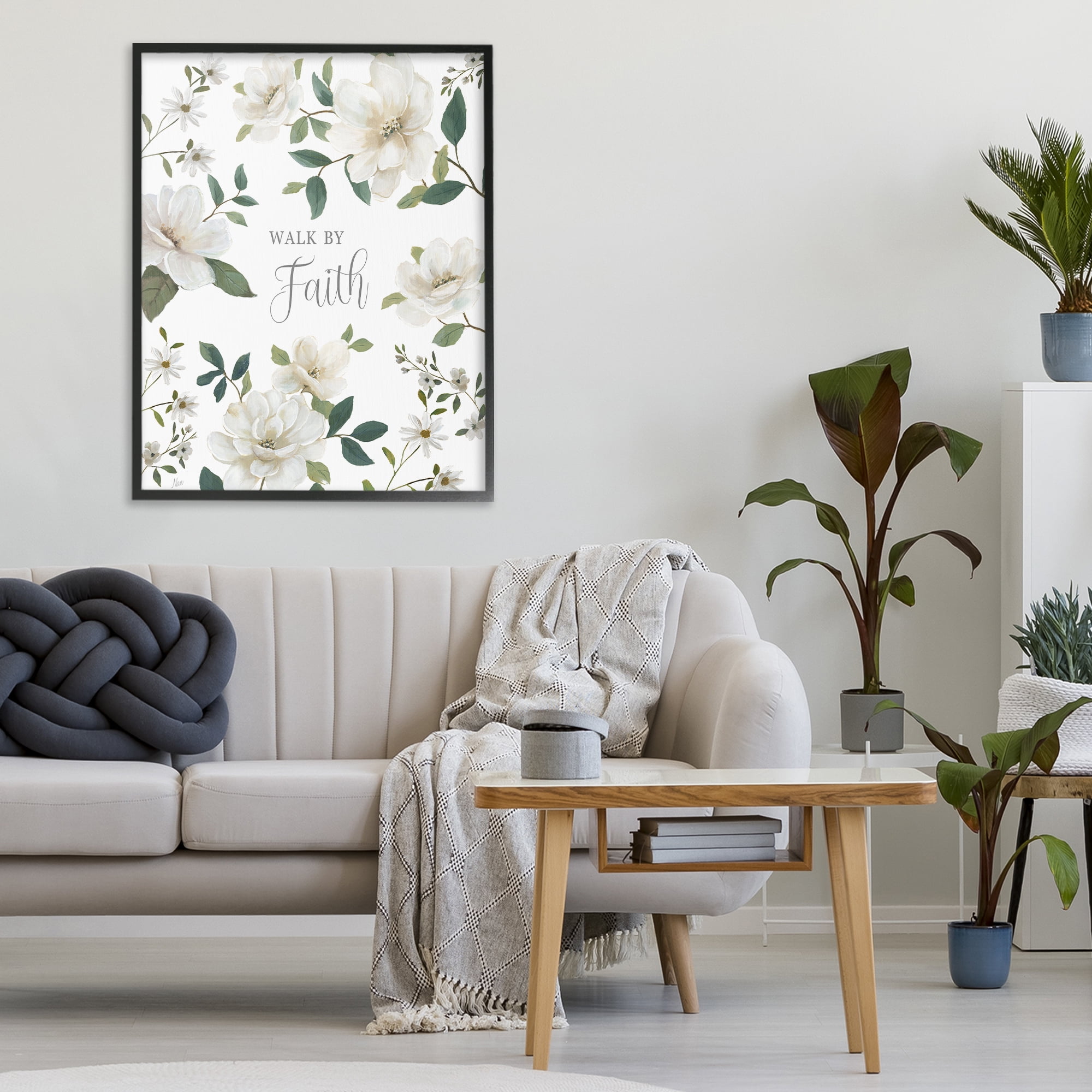 Stupell Industries Floral Walk By Faith Black Framed Giclee Art, design by Nan