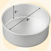 Wilton Aluminum Round Cake Pan 8 x 3 Non-Stick Bakeware Extra Wide Rim