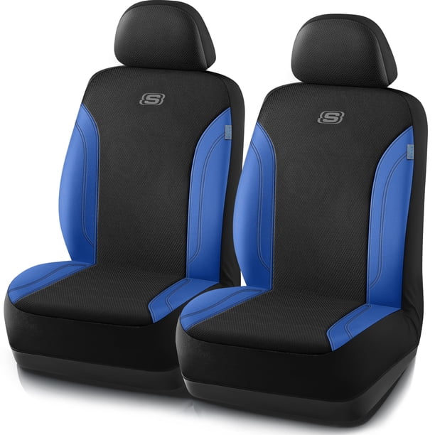 Cubiertas para Asientos de Auto Skechers Work en Cuero y Tela Oxford Azul