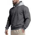 thumbnail image 3 of MHFRRA Sudadera con Capucha, Cremallera y Cuello Alto, Cómoda y Ligera, Ideal para Uso Informal y Actividades Al Aire Libre Gris, 3 of 7
