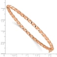 thumbnail image 3 of Auriga Fine Jewelry 14K Rose Gold Twisted 3.20mm Hinged Bangle for Women, 3 of 6