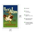 thumbnail image 2 of California Carrots - Up n’ Atom Brand - Vintage Fruit Crate Label c.1950s - Master Art Print (Unframed) 12in x 18in, 2 of 4