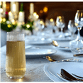 thumbnail image 5 of 48 Pack Ribbed Origami Ripple Plastic Glasses, 24 9 Ounce Stemless Champagne Flutes & 24 12 Ounce Cups, BPA-Free Disposable Shatterproof Toasting Glasses for Weddings, Bars, and Events, 5 of 6