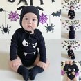 thumbnail image 2 of JAKANYQ Bodysuits My First Halloween Outfit Newborn Baby Boy Girl Clothes Infant Bat Clothes Hoodie Romper Playsuit Bodysuits Simple Stretchy, 2 of 7