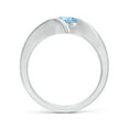 thumbnail image 2 of Angara Natural 0.72 Ct. Aquamarine Solitaire Ring in 14K White Gold for Women (Ring Size: 7.5), 2 of 11