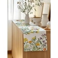 thumbnail image 5 of Table Runner 72 Inches Long for Kitchen Dining, Spring Floral Dresser Scarf Farmhouse, Dining Table Decorations for Wedding/Parties, Green Yellow Botanical Elegant Pastoral 16 x 72 In, 5 of 8