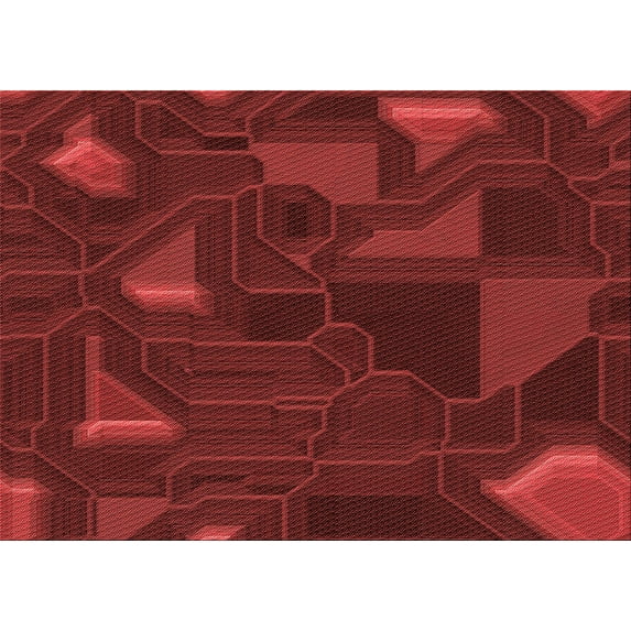 Ahgly Company Indoor Rectangle Patterned Love Red Area Rugs, 6' x 9'