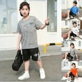 thumbnail image 5 of Tkrady Boys Clothes Spring Summer New Casual Sporty Breathable Quick Drying Short Sleeve Tops Shorts 2 Piece Set, Sizes 2-14 Years, 5 of 6