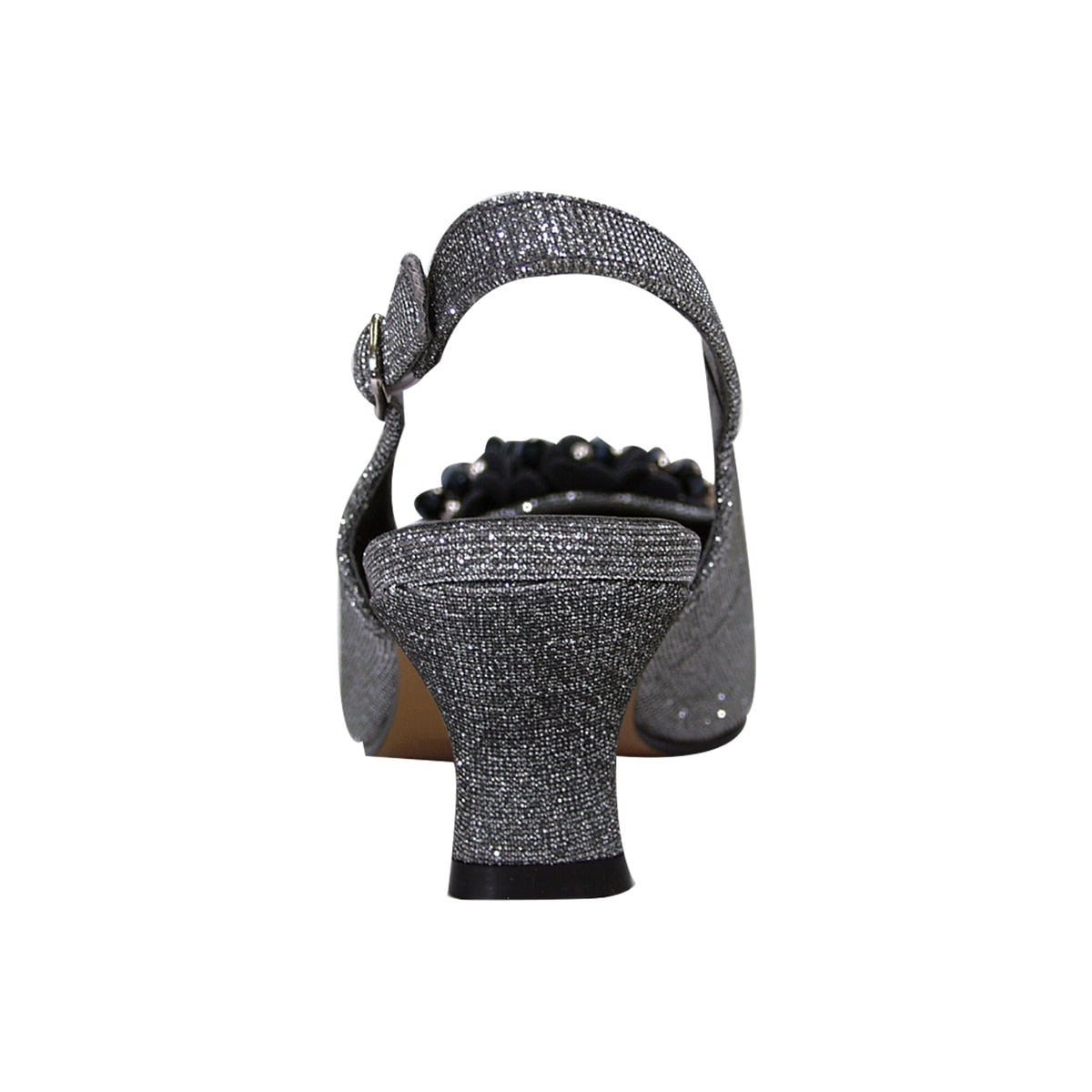 Floral Women's Natalie Extra Wide Width Metallic Flower Bow Slingback