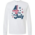 thumbnail image 3 of Inktastic 4th of July with Striped Stars Long Sleeve T-Shirt, 3 of 5