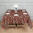 thumbnail image 3 of Red Mushroom White Brown Pattern Square Tablecloth,Waterproof Square Table Cover,Wipeable Spillproof Washable Table Cover for Home Kitchen Party Decor 60"x60"(152x152cm), 3 of 6