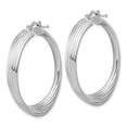 thumbnail image 4 of Auriga Fine Jewelry 925 Sterling Silver Rh-plated Large Hoop Earrings for Women, 4 of 6