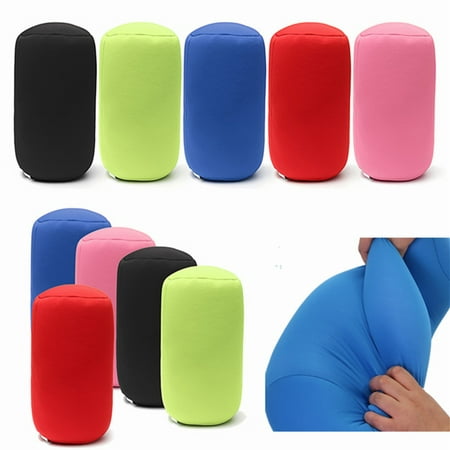 Porable Microbead Roll Pillow -  For Home Office Travel Bed Chair Car Cushion Neck Head Back Soft