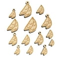 thumbnail image 1 of Snow Peas Vegetable Wood Mini Charms Shapes DIY Craft Jewelry - With Hole - 16mm (22pcs), 1 of 7