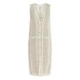 thumbnail image 4 of Time and Tru Women's Crochet Button Down Coverup, Size L/XL, Ivory, 4 of 4