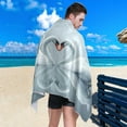 thumbnail image 4 of Coolnut Microfiber Beach Towels,White Swan Sand Free Beach Towel,Quick Dry Beach Towel, Extra Large Beach Towels for Adults,Kids 60"x30", 4 of 6