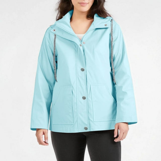 Mgmyaa Imperméables Légers Coupe-Vent Ajustables avec Poches P-3TG