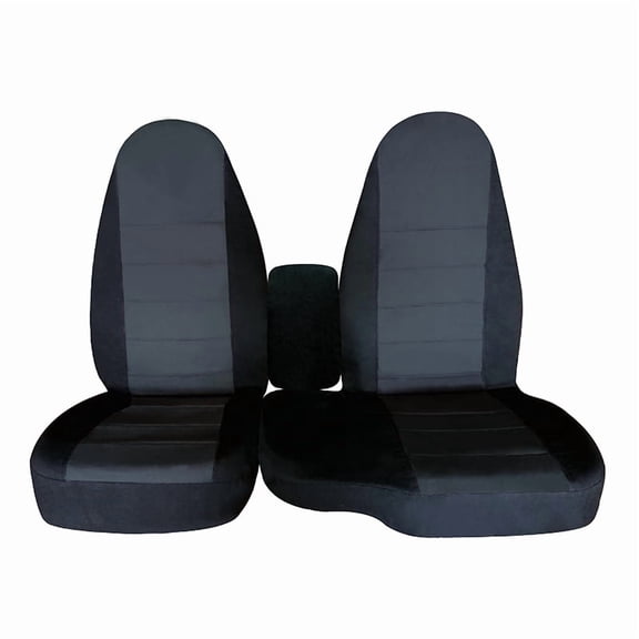 Black Deep Grey Fits for 1998 - 2003 Ford Ranger 60/40 highback car seat covers