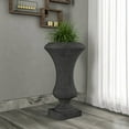 thumbnail image 3 of LeisureMod Daisy Mid-Century Modern Fiberstone and Clay Planter - Urn Floor Planter with Drainage Holes for Indoor and Outdoor Home (Black), 3 of 7
