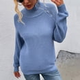 thumbnail image 3 of Vedolay Fall Sweaters for Women 2023 Casual Crew Neck Long Sleeve Pullover Knit Sweaters Jumper Tops,Blue M, 3 of 4