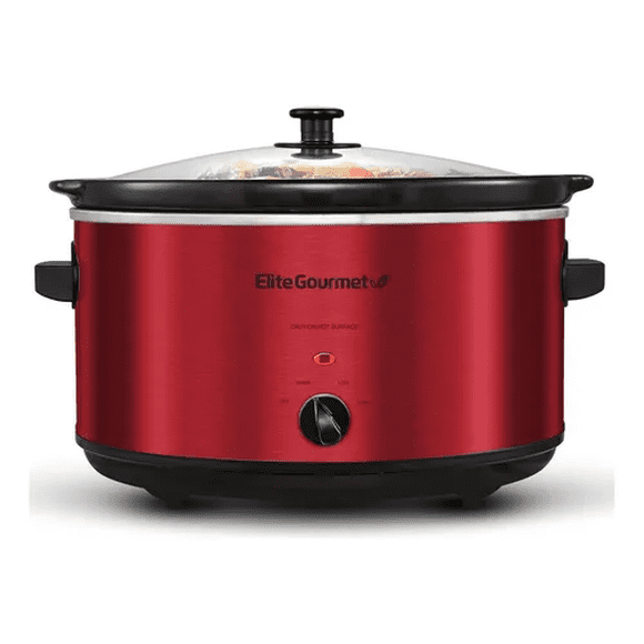 Olla Cocción Lento Elite Cuisine 8 L Color Rojo