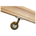 thumbnail image 3 of Solid Red Oak Handrail Kit with Wall Returns and Wall Mount Brackets (Matching Screws Included). 6010 Profile Unfinished. Indoor Use Only. (4 Ft, Antique Brass), 3 of 7
