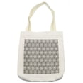 thumbnail image 1 of Modern Tote Bag, Snowflake Geometrical Lines Triangles and Shapes Artwork Print, Cloth Linen Reusable Bag for Shopping Books Beach and More, 16.5" X 14", Cream, by Ambesonne, 1 of 2
