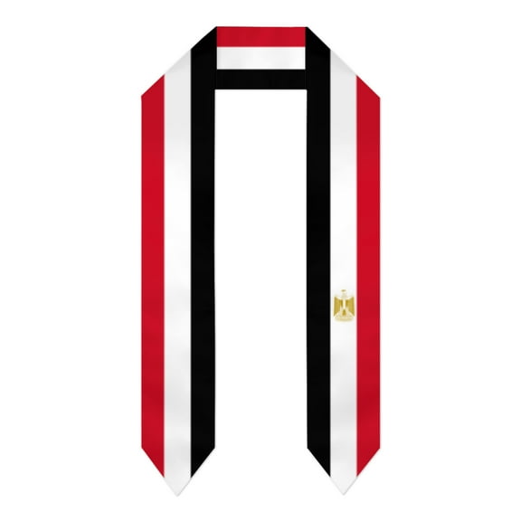 Egypt Flag Thick Graduation Sash Stole Scarf Double Sided Honor Stole For Graduation Students Class Of 2024