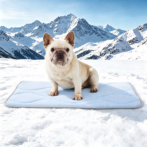 GOOPAWS Dog Cooling Mat, 30" x 20" Non-Slip Self-Cooling Summer Pet Mat for Indoor Outdoor Kennel Floor Use