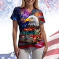 thumbnail image 4 of UngA Women's 250Th Anniversary T-Shirt Faith Freedom USA 250 Years Tees Patriotic Flag Women's Shirts (Red,XXXL), 4 of 6