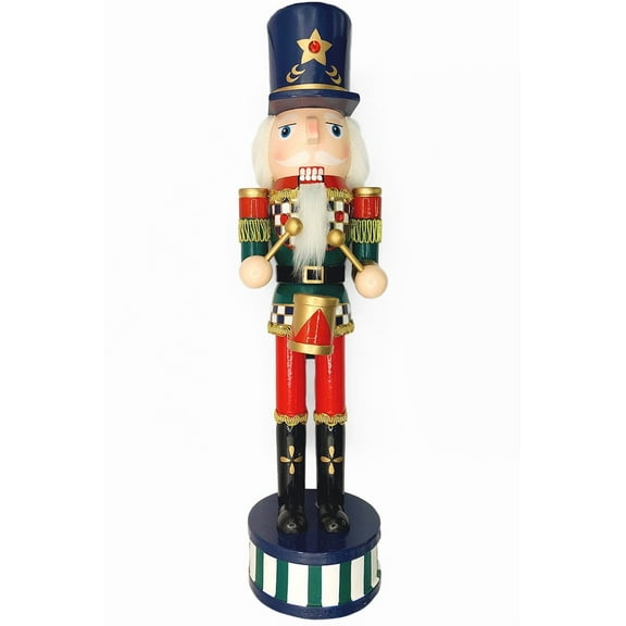 Christmas Nutcracker the Drummer. Wizardi Classic Festive Decoration F07M14-36-N01845D