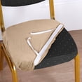 thumbnail image 2 of Efavormart Champagne Velvet Dining Chair Seat Cover, Stretchable Chair Cushion Cover with Tie Removable Washable Upholstered Protector Seat Slipcovers for Dining Room, Office, 2 of 11