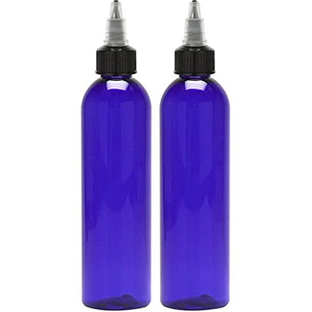 BRIGHTFROM Twist Top Applicator Bottles, 8 OZ, Squeeze Empty Plastic