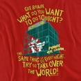 thumbnail image 2 of Pinky and The Brain The World Women's T Shirt, Red, Small, 2 of 6