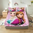 thumbnail image 1 of Frozen  Printed 2/3pcs Bedding Set Fitted Sheet 100% Polyester Anime Home Decor Suitable For Children And Adults, 1 of 6