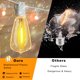 thumbnail image 3 of Cadena de luces DAMAING para exteriores, 61 m, impermeables, 104 LED, vintage, 3 of 8