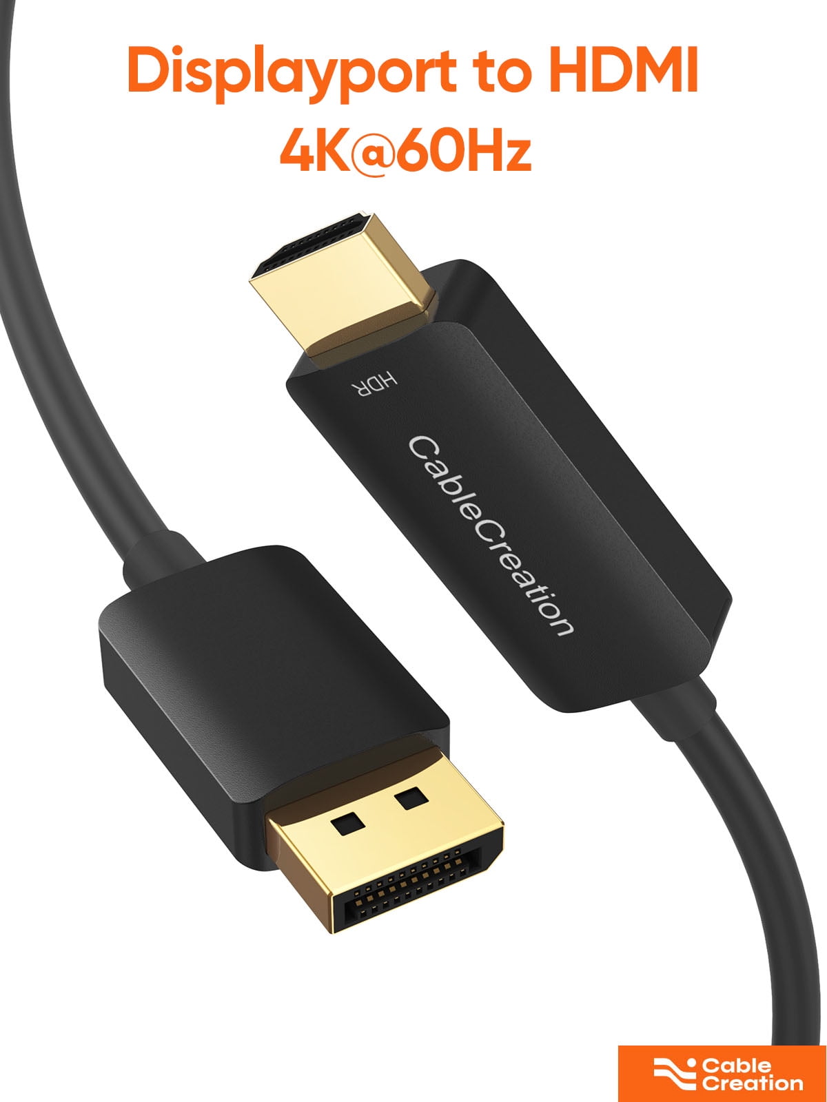 2Pack--Active to HDMI Cable 8ft, CableCreation Unidirectional DisplayPort 1.4 to HDMI Monitor Cable 4K@60Hz HDR, DP to HDMI Support 144Hz, 1080P@144Hz, Multi-Display - Walmart.com