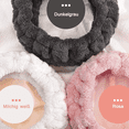 thumbnail image 4 of Diadema facial de spa de 3 piezas para maquillaje y lavado de cara Mujeres Spa Yoga Deporte Ducha Diadema de cara Elástica Envoltura para la cabeza para niñas y mujeres (rosa, blanco lechoso, gris oscuro) Vhermosa BST3023674, 4 of 7
