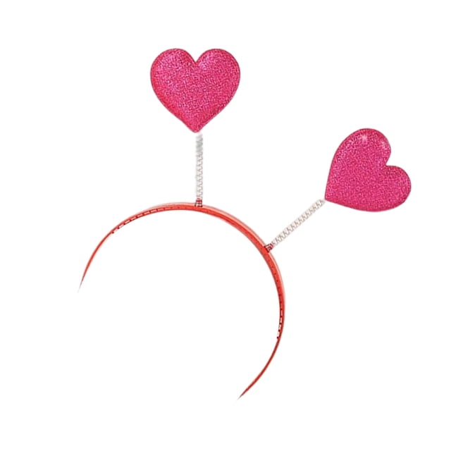 Diademas con purpurina en forma de corazón con resorte, accesorios antideslizantes para peinados, diademas, regalo de Navidad, adornos para boda Ropa, zapatos y accesorios Miscelánea Brillo rojo rosa Qarigey AP010383-03