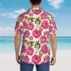 thumbnail image 4 of Balery Rose Flowers Camisas hawaianas de manga corta para hombre, camisas playeras de corte holgado, camisas de vacaciones con botones,Large, 4 of 7