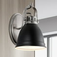 thumbnail image 5 of JONATHAN Y Phineas 7" 1-Light Adjustable Farmhouse Bohemian Iron LED Vanity Light, Black/Nickel, 5 of 9