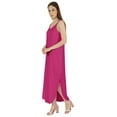 thumbnail image 3 of Inkmeso Robe d'Été Unie Aguichant pour Femmes à Bretelles Spaghetti Décontractée de Plage et de Villégiature Robe Maxi, 3 of 7