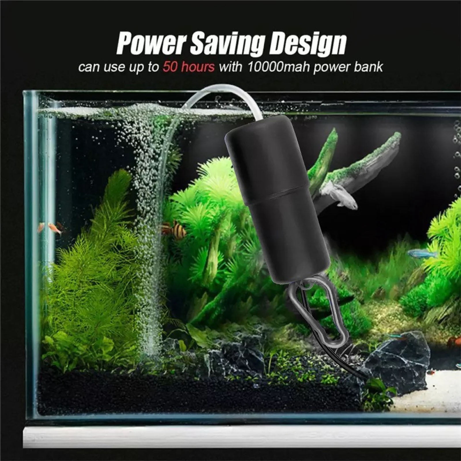 Suodoka 10W Solar Pond Oxygenator Monocrystalline Silicon Round USB Aquarium Air Pump Fish Tank Aerator for Outdoor Pool Pond, 7.1 inches / 18 cm, Includes Tubing & Accessories