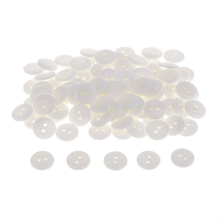 100pcs Wood White Snowflakes Buttons 2 Holes Sewing DIY Crafts
