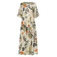 thumbnail image 2 of Robe Maxi Florale de Plage pour Femmes Grande Taille Décontractée Kaftan Robe d'Été, 2 of 4