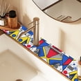 thumbnail image 2 of Yayeee Faucet Mat for Kitchen Sink 30" Diatomite Long Splash Guard Pad, Yelllow Simple Shapes, 2 Pack, 2 of 7